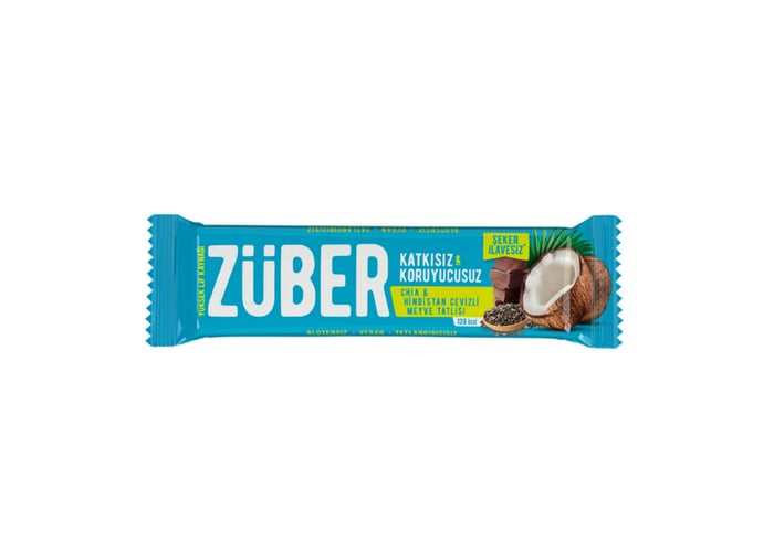 Chia Hindistan Cevizi Meyveli Bar (40gr) - Züber