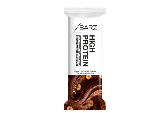 Kakao Parçacıklı Fındıklı Yüksek Proteinli Bar (35gr) - Zbarz