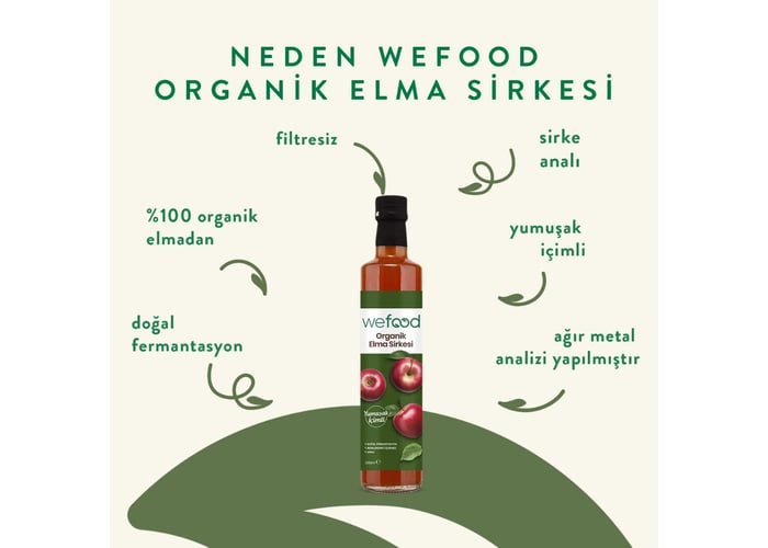 Organik Elma Sirkesi (500ml) - Wefood