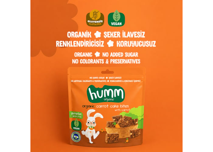Organik Havuçlu ve Tarçınlı Kek (30gr) - Humm