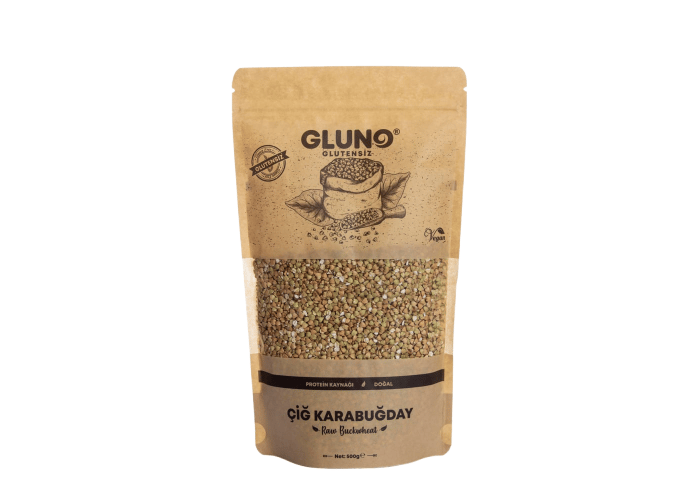 Glutensiz Çiğ Karabuğday (500gr) - Gluno Glutensiz
