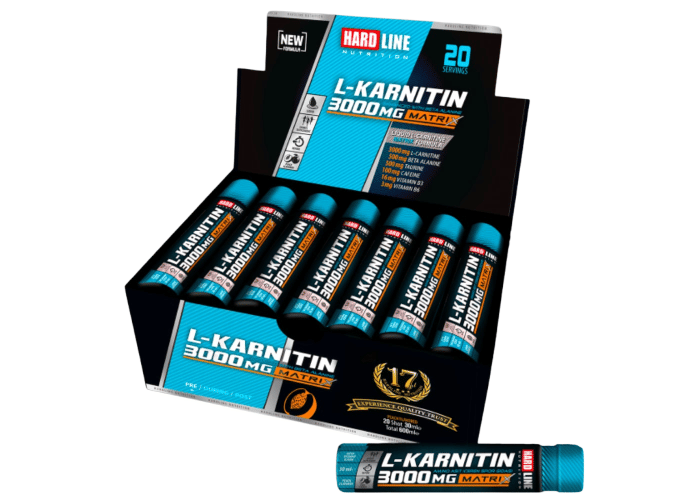 L-Karnitin Matrix 3000mg Şeftali (20 adet x 30ml) - Hardline