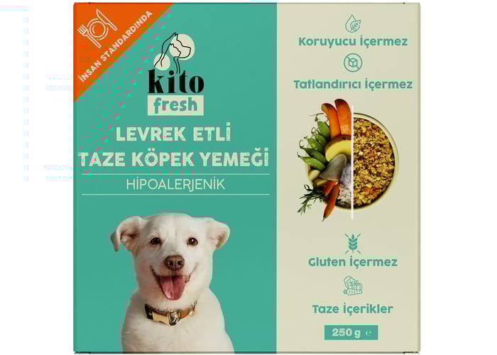 Fresh Levrek Etli Taze Köpek Yemeği (250gr) - Kito