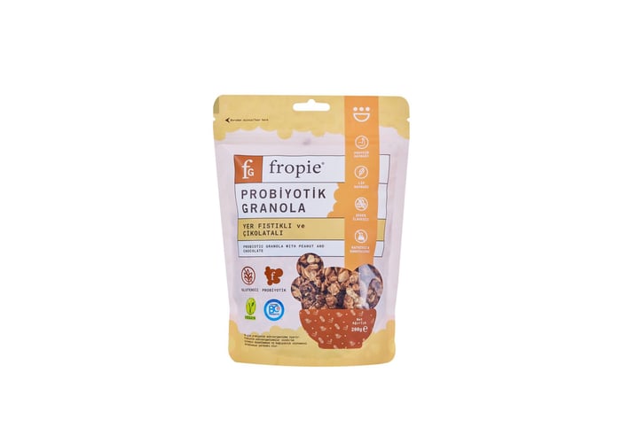 Yer Fıstıklı ve Çikolatalı Probiyotik Granola (200gr) - Fropie