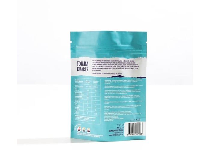 Deniz Tuzlu Tohum Kraker (3 adet x 40gr) - Munchey Food