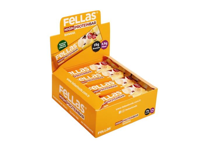 Muzlu Yüksek Protein Bar (12 adet x 45gr) - Fellas