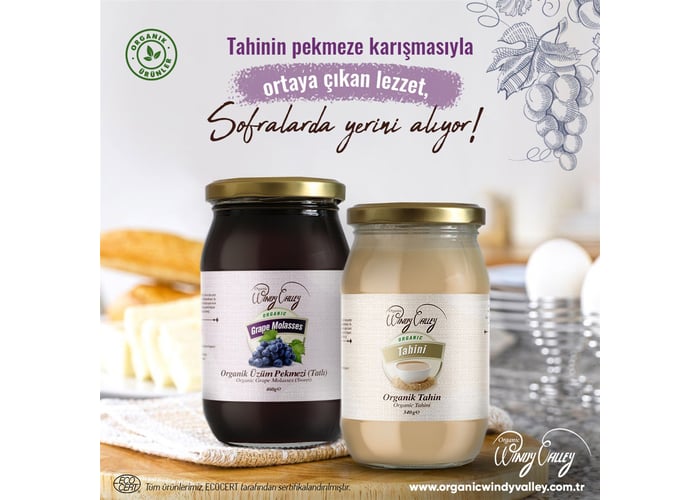Organik Tahin ve Üzüm Pekmezi Paketi (2 adet) - Windy Valley