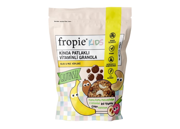 Kinoa Patlaklı, Vitaminli, Kaju & Muz Küpleri Granola (240gr) - Fropie