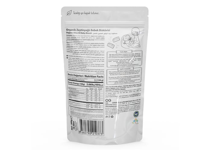 Organik Bebek Bisküvisi (+6 Ay, 300gr) - Og Natural