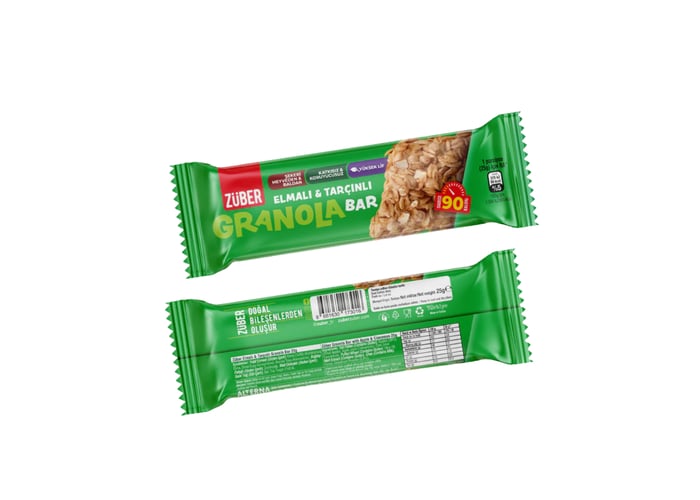 Elmalı & Tarçınlı Granola Bar (15 adet x 25gr) - Züber