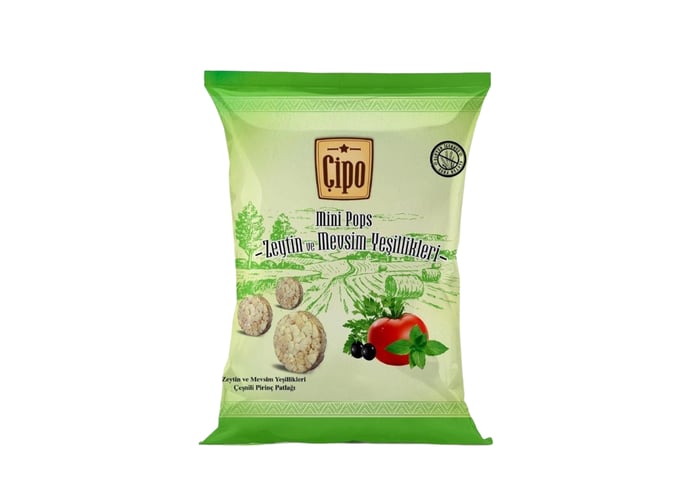 Çipo Zeytin ve Mevsim Yeşillikleri Cips (60gr) - Glutensiz Fabrika