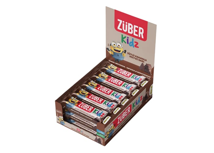 Kidz Sütlü Kakaolu Meyve Bar (16 adet x 25gr) - Züber