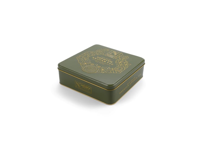 Yeşil Büyük Boy Çift Sıra İncir Tenekesi (550gr) - Naturca