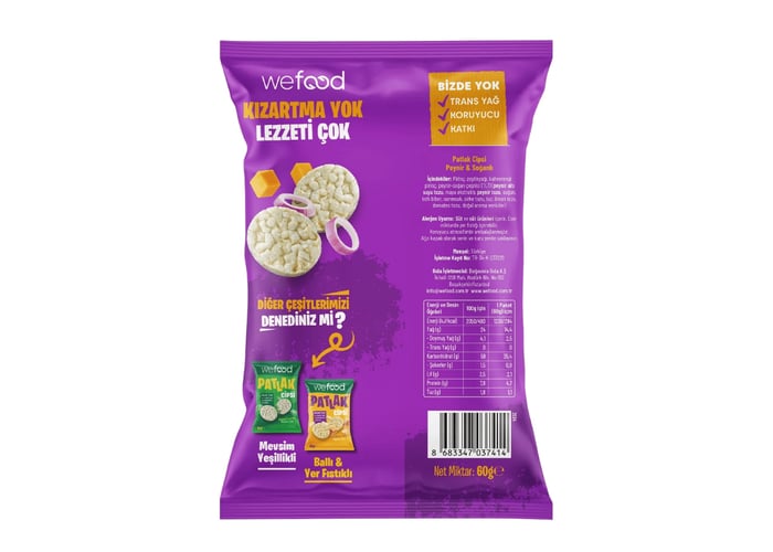 Peynir & Soğanlı Patlak Cipsi (60gr) - Wefood