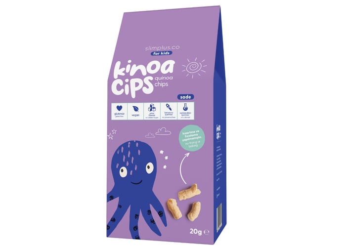 Sade Vegan Yağsız Kinoa Cipsi (Özel Ambalaj Bebek Ahtapot, 20gr) - Slimplus