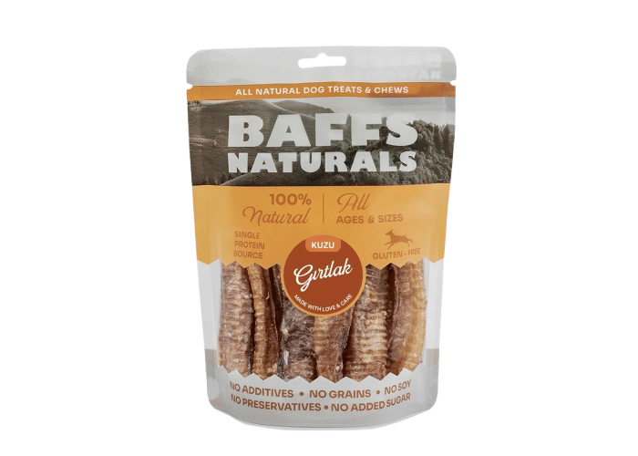 Kuzu Gırtlak Doğal Köpek Ödül Maması (100gr) - Baffs Naturals
