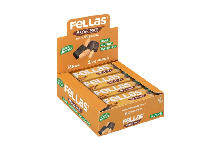 Yer Fıstıklı ve Kakaolu Bar (12 adet x 35gr) - Fellas