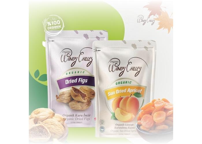Organik Kuru Kayısı (150gr) ve Organik Kuru İncir (150gr) - Windy Valley