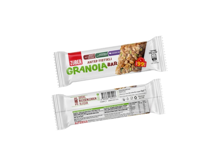 Antep Fıstıklı Granola Bar (15 adet x 25gr) - Züber