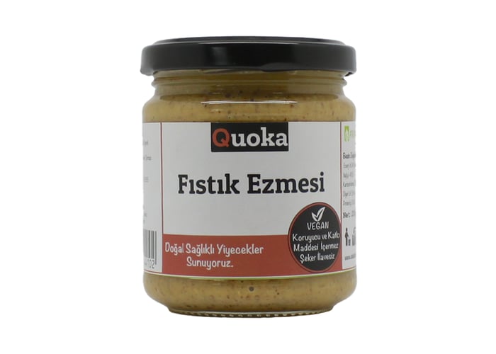 Şekersiz Fıstık Ezmesi (Fıstık Parçalı, 200gr) - Quoka