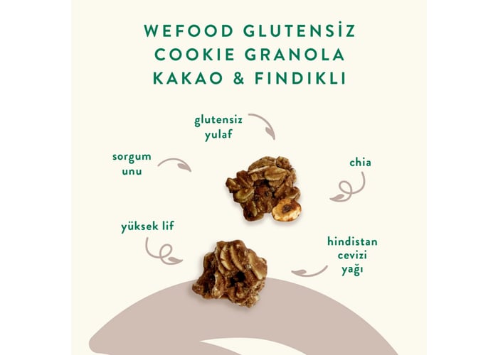 Kakao ve Fındıklı Granola (Glutensiz, 250gr) - Wefood