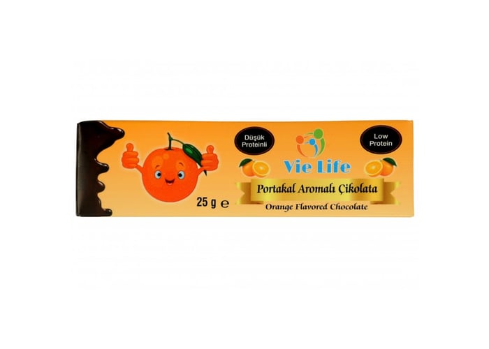 Proteini Azaltılmış Portakal Aromalı Çikolata (25gr) - Vie Life