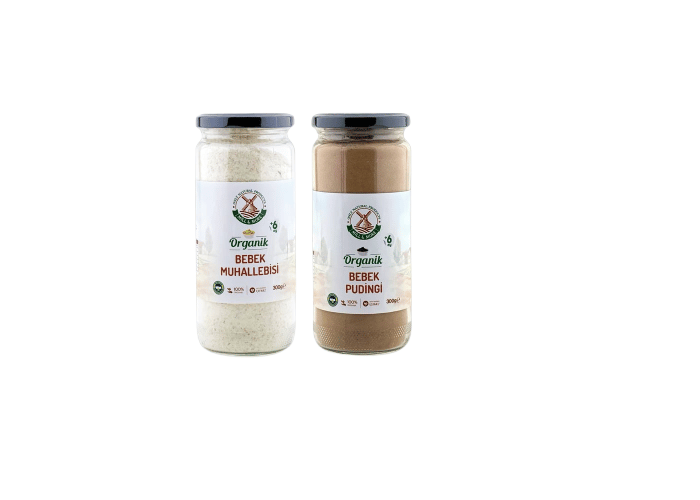 Organik Bebek Muhallebisi Karışımı (300gr) ve Organik Bebek Pudingi (300gr) Seti - Mill & More