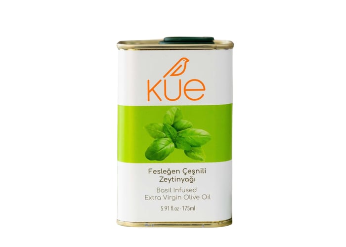 Fesleğen Çeşnili Zeytinyağı (175ml) - Kue Olive Oil