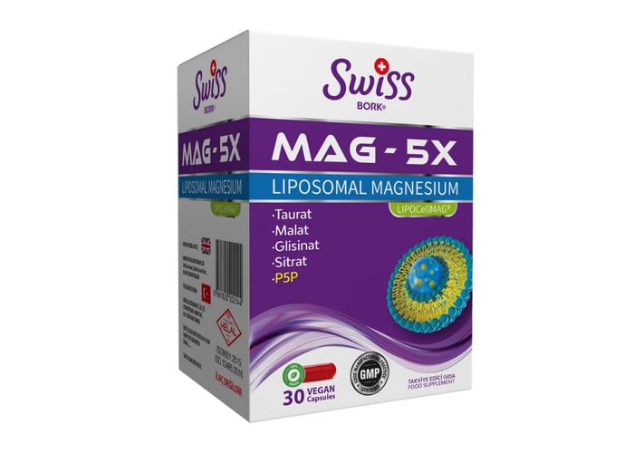Mag-5x Lipozomal Magnezyum (30 kapsül) - Bork