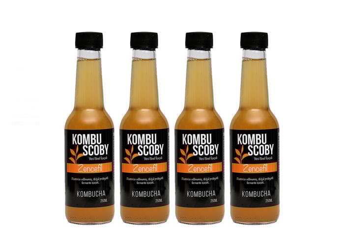 Zencefilli Kombu Çayı (4 adet x 250ml) - KombuScoby