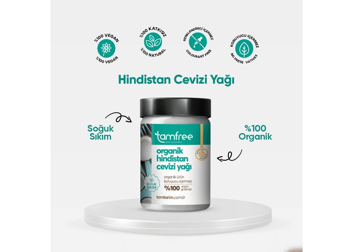 Organik ve Glutensiz Hindistan Cevizi Yağı (300ml) - TamFree