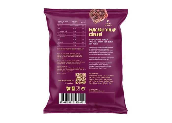 Yulaf Küpleri Pancarlı (Glutensiz, 36gr) - Fropie