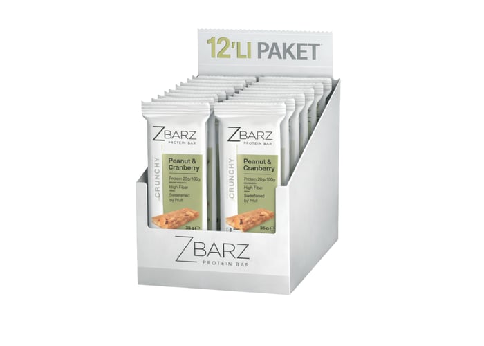 Turna Yemişli ve Yer Fıstıklı Proteinli Bar ( 12 adet x 35gr) - Zbarz