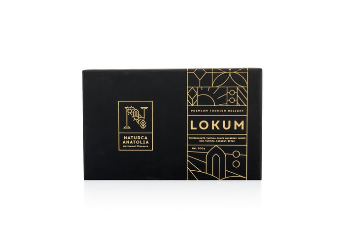 Nar, Vanilya, Karadut Beyaz Lokum (Siyah Kutu, 500gr) - Naturca