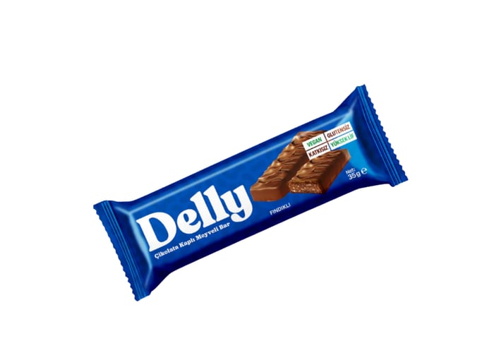 Çikolata Kaplı Fındıklı Meyveli Bar (35gr) - Delly
