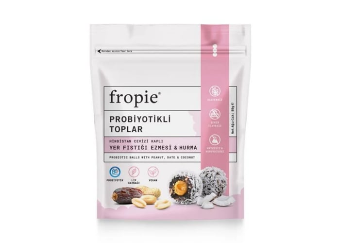 Yer Fıstığı Ezmeli ve Hurmalı Probiyotikli Toplar (80gr) - Fropie