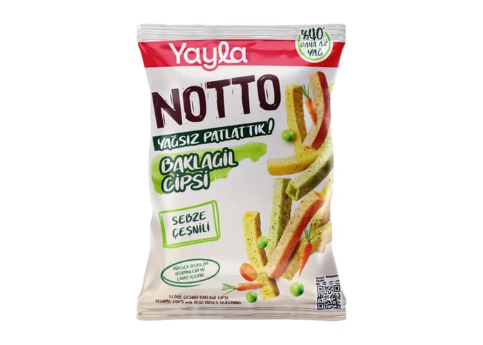Notto Sebze Çeşnili Baklagil Cipsi (55gr) - Yayla