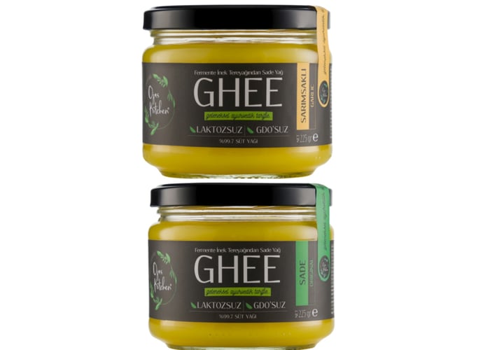 Ojas Kitchen Sade Yağ ve Sarımsaklı Sade Yağ (Ghee, 225gr x 2 adet)