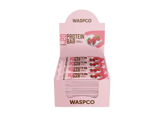 Çilekli Protein Bar (16 adet x 40gr) - Waspco