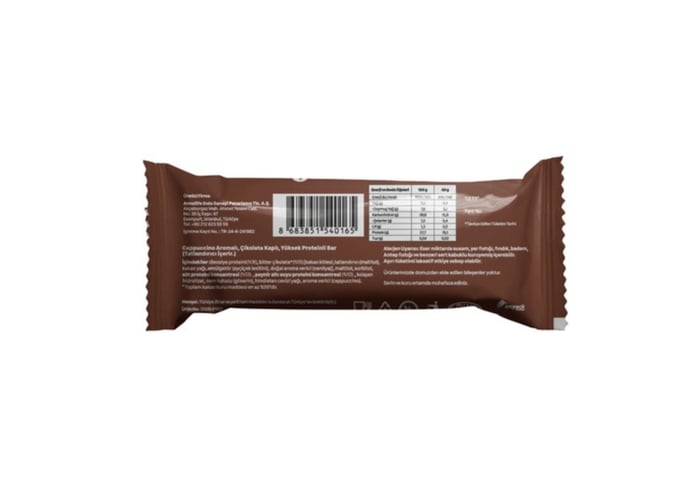 Çikolata Kaplı Cappuccino Aromalı Yüksek Proteinli Bar (40gr) - Delly