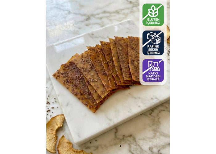 Glutensiz Şeker İlavesiz Chia ve Keten Tohumlu Elma Pestili (150gr) - Yediğini Önemse