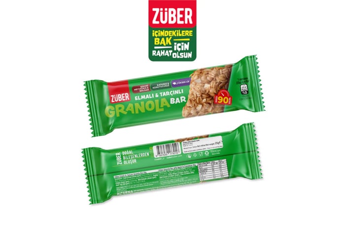 Granola Bar Elmalı Tarçınlı (25gr) - Züber