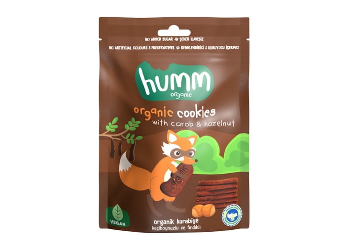Organik Keçiboynuzlu Fındıklı Kurabiye (Vegan, 55gr) - Humm
