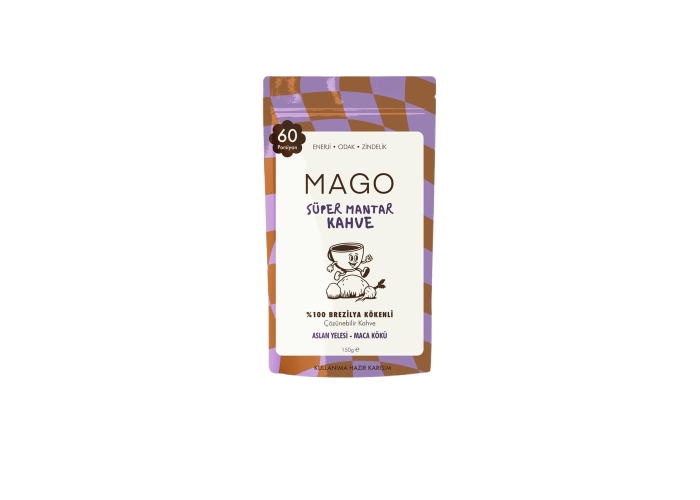 Fonksiyonel Mantar Takviyeli Arabica Çözünebilir Kahve (60 porsiyon, 150gr) - Mago Matcha