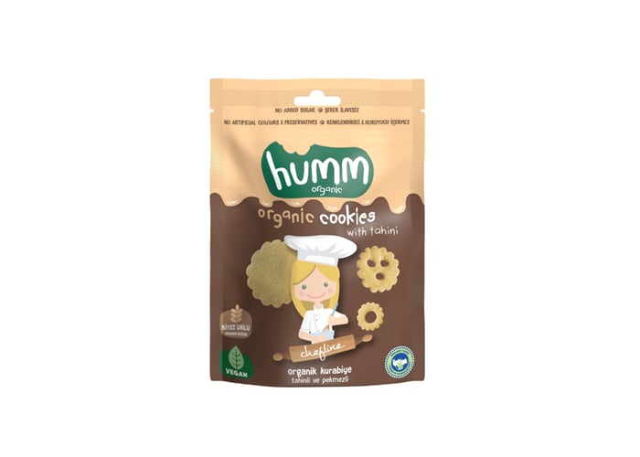 Organik Tahinli ve Pekmezli Vegan Kurabiye (55gr) - Humm Organik