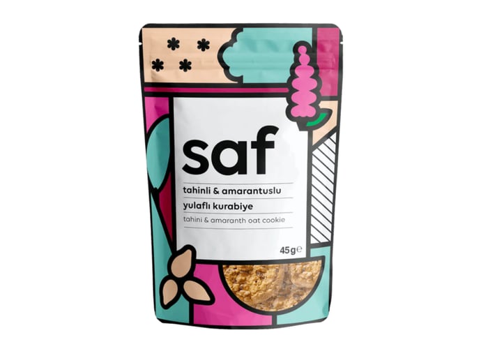 Tahinli & Amarantlı Yulaflı Kurabiye (45gr) - Saf Nutrition