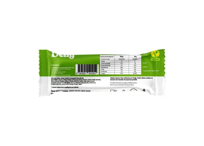 Çikolata Kaplı Antep Fıstıklı & Kadayıflı Meyveli Bar (12 adet x 35gr) - Delly