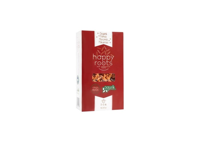 Organik Kırmızı Mercimek Makarnası (200gr) - Happy Roots