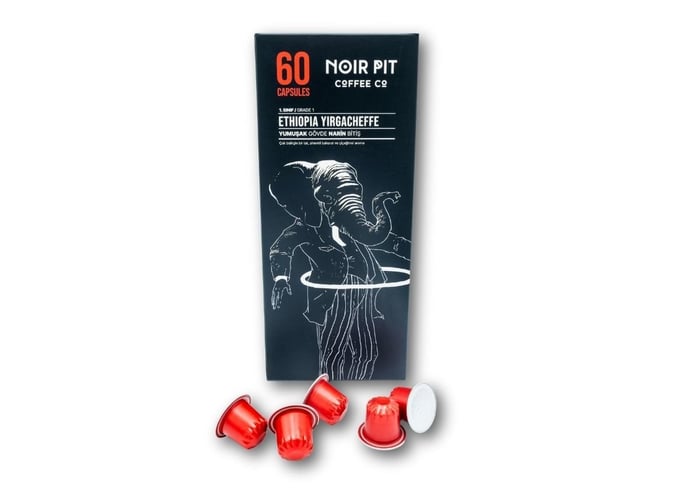 Ethiopia Yırgacheffe Kapsül Kahve (Nespresso Uyumlu, 60 adet) - Noir Pit Coffee