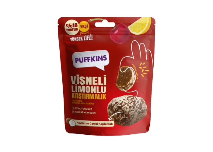 Puffkins Vişneli Atıştırmalık (75gr) - Veggy